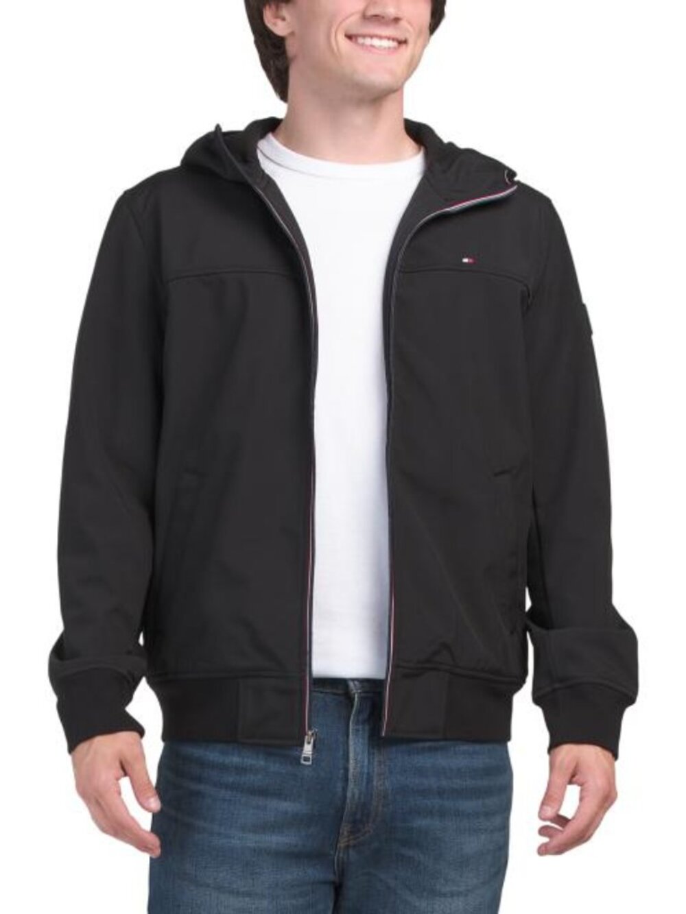 TOMMY HILFIGER Backed Hooded Softshell Jacket - Picture 1 of 3